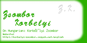 zsombor korbelyi business card